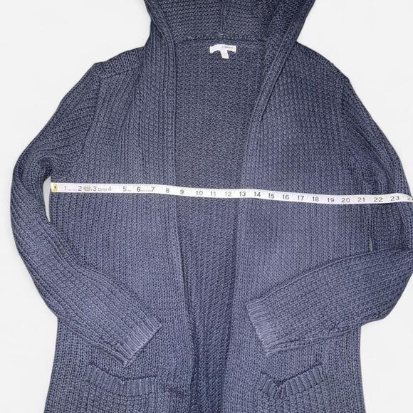 Sonoma Navy Blue Knit Cardigan Sweater with Hood - Picture 8 of 8